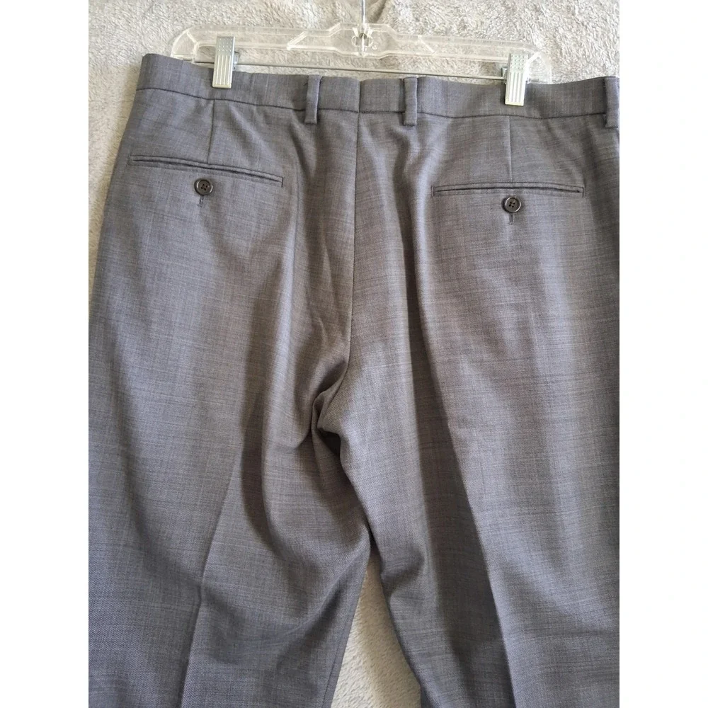 J.Crew Ludlow Pants 34x30 Grey Four Season Wool Flat Front Preppy Office Classic